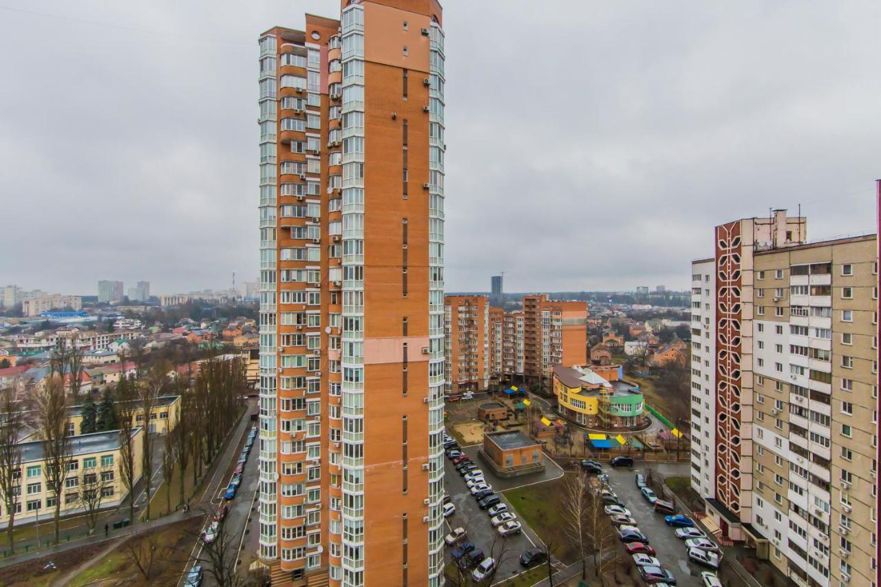 Уютная, Просторная Видовая Трехкомнатная Квартира Возле Метро Академгородок На 6 Мест Κίεβο Εξωτερικό φωτογραφία